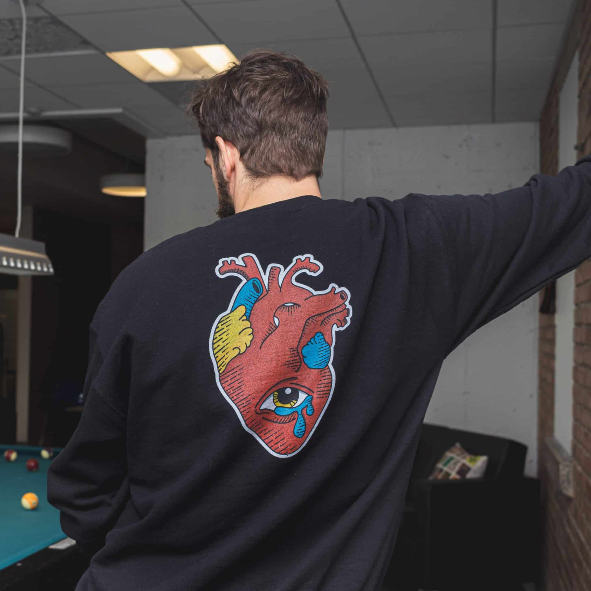 Crewneck NOIR Pleurer en paix – Image 2