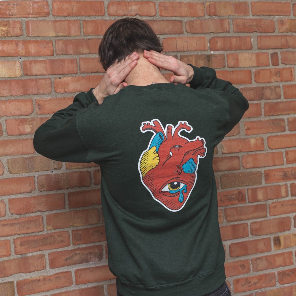 Crewneck VERT Pleurer en Paix – Image 2